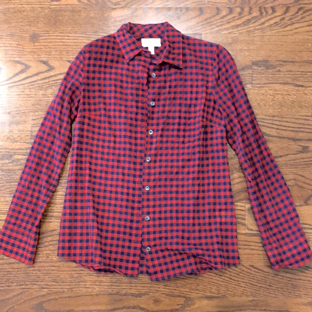 J. Crew Gingham Button Down Shirt